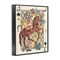Stupell Industries Western Cowgirl Playing Card Framed Giclee Wall Art Design by Joris Hoefnagel